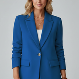 Dame Blazer med Notch Lapel – Skræddersyet Jakke til Kvinder