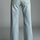 Heather Løse Jeans – Bredbenede Denim med Snøre Talje