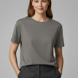 Clarisse | Alsidig ensfarvet T-shirt med rund halsudskæring