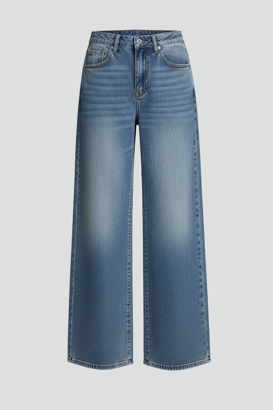 Fiona Løse Jeans – Bredbenede Denim med Flydende Silhuet