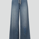 Lauren Løse Jeans – Bredbenede Denim med Træksnor Talje