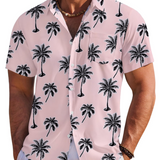 Jake | Herre Hawaii Skjorte med Tropisk Blomsterprint