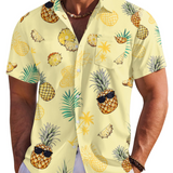 Jake | Herre Hawaii Skjorte med Tropisk Blomsterprint