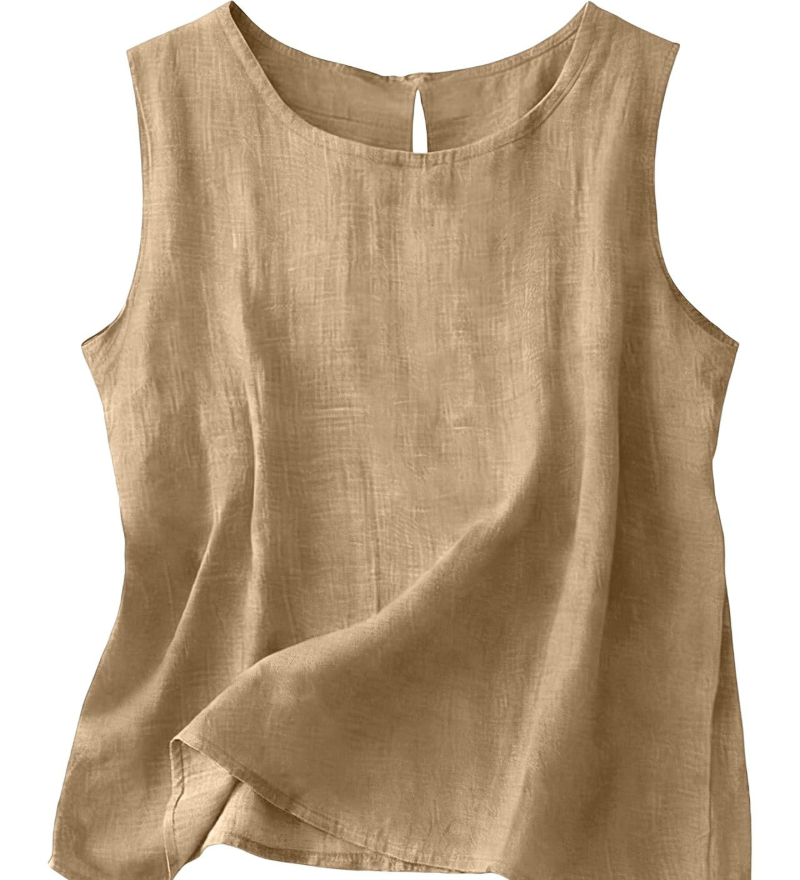 Claire | Let tanktop i bomuld og linned