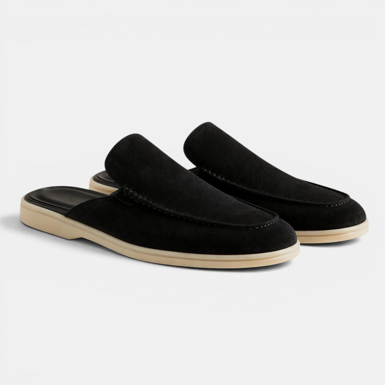 Belcien Suede Mule Herre – Slip-On Sandaler i Blødt Ruskind