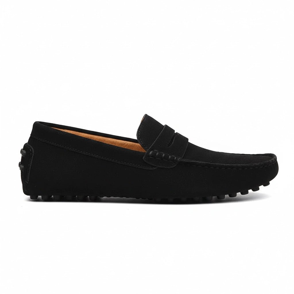 Loafers Herre i Suede-Look – Mokkasin Stil med Blødt Foer