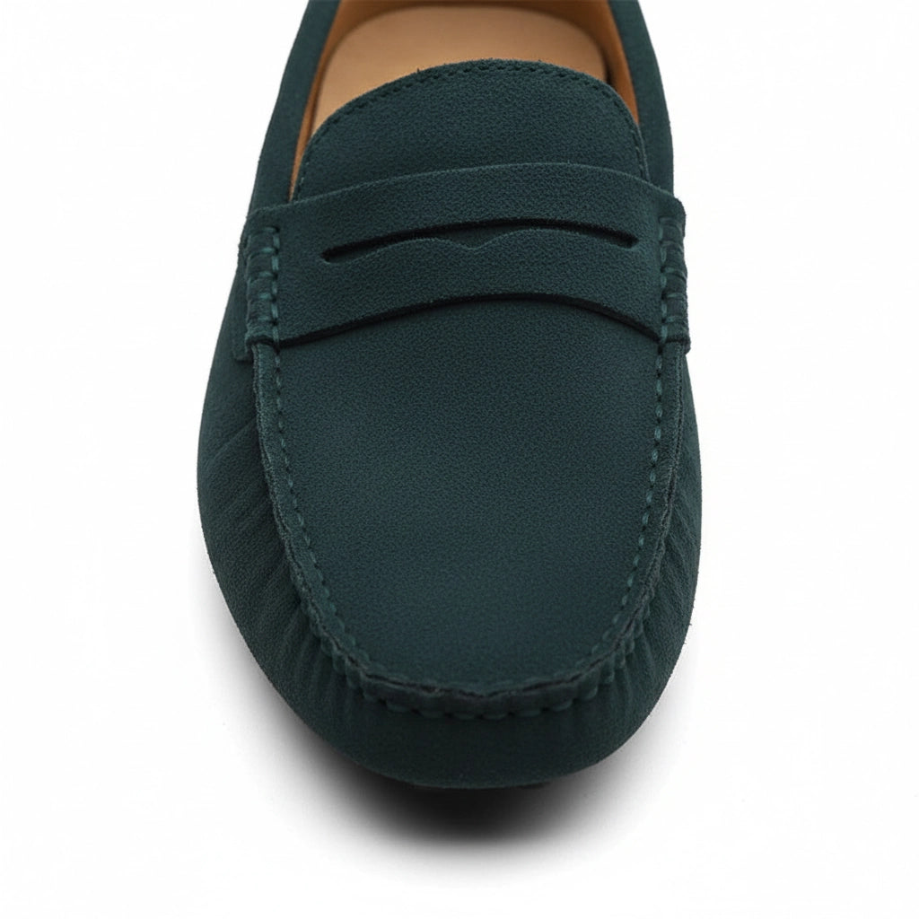 Loafers Herre i Suede-Look – Mokkasin Stil med Blødt Foer