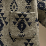 Veste homme à motif géométrique, col classique et manches longues