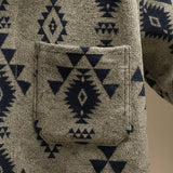 Veste homme à motif géométrique, col classique et manches longues