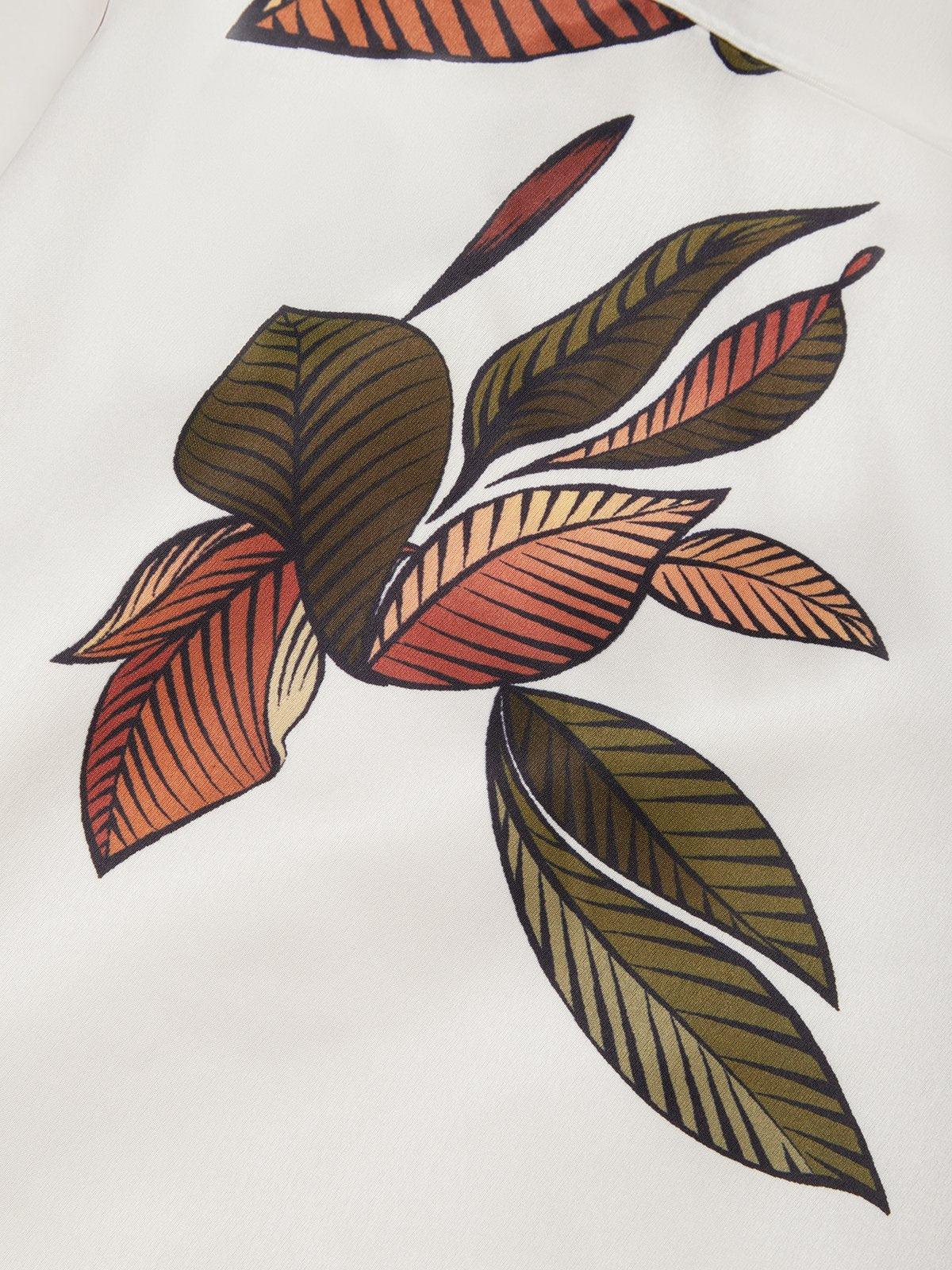 Elegant Botanisk Wrap Midi Kjole