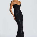 Dame Maxi Kjole – Figurbetonet Blonde Kjole Elegant Sommerkjole