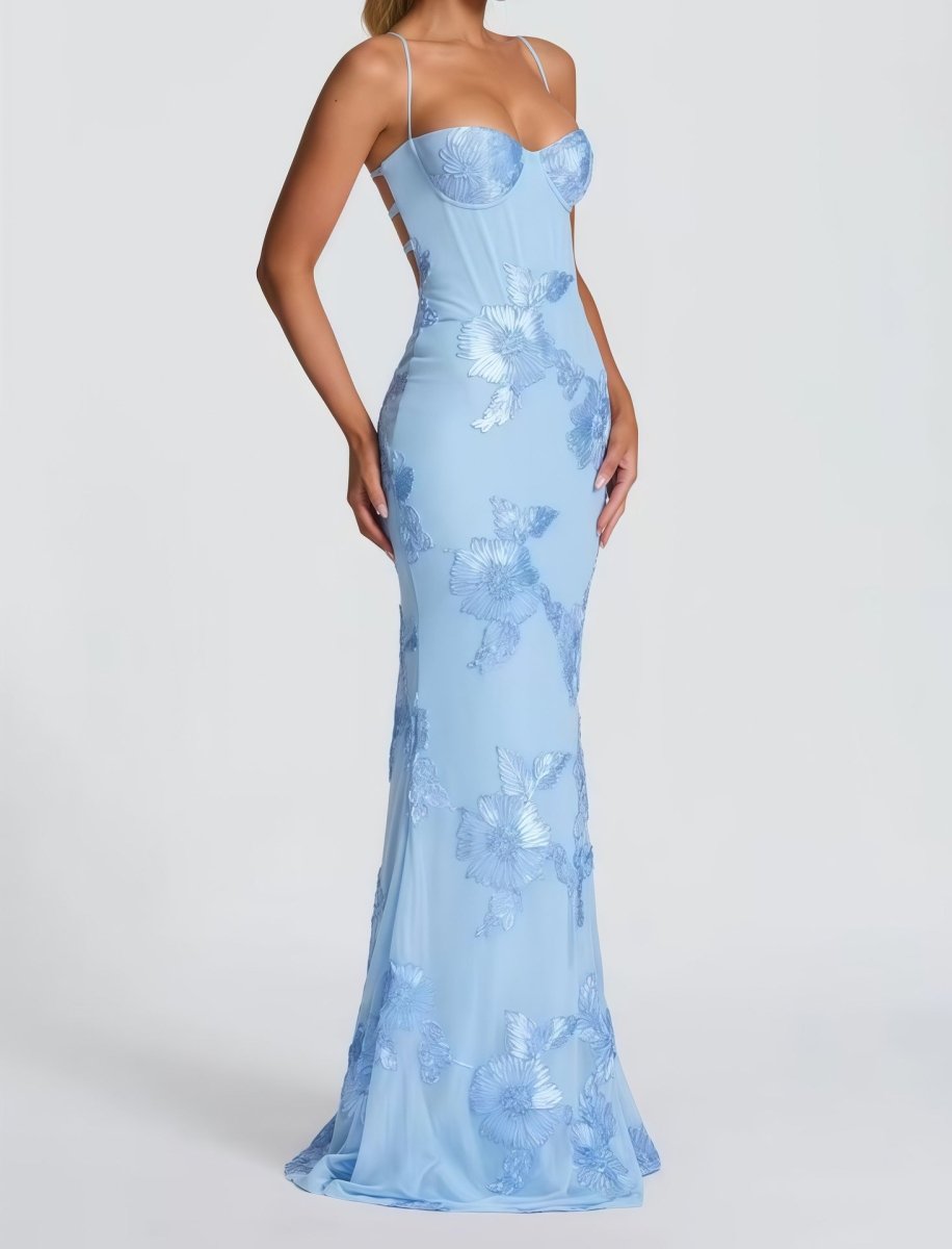 Dame Maxi Kjole – Figurbetonet Blonde Kjole Elegant Sommerkjole