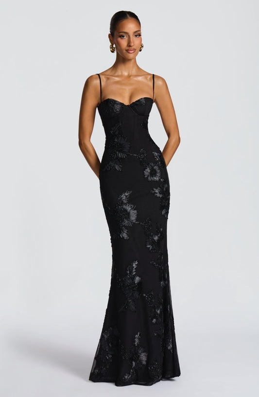 Dame Maxi Kjole – Figurbetonet Blonde Kjole Elegant Sommerkjole