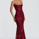 Dame Maxi Kjole – Figurbetonet Blonde Kjole Elegant Sommerkjole