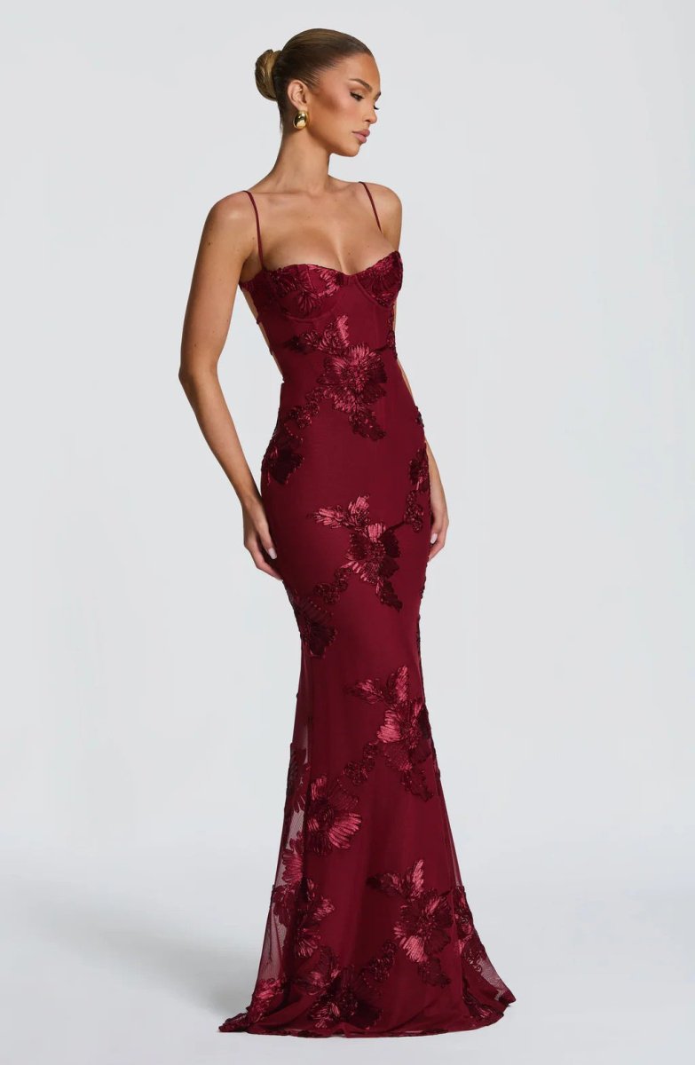 Dame Maxi Kjole – Figurbetonet Blonde Kjole Elegant Sommerkjole