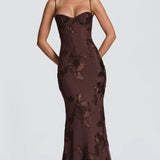 Dame Maxi Kjole – Figurbetonet Blonde Kjole Elegant Sommerkjole