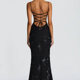 Dame Maxi Kjole – Figurbetonet Blonde Kjole Elegant Sommerkjole
