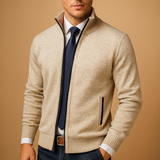 Mikkel | Herre Klassisk Zip-Up Cardigan Sweater