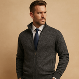 Mikkel | Herre Klassisk Zip-Up Cardigan Sweater