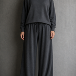 Ensemble femme à col roulé, pantalon large et manches longues