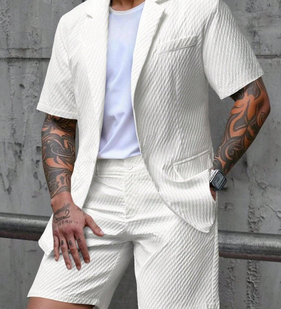 Herre Sommersæt i Smart Casual Stil med Shorts