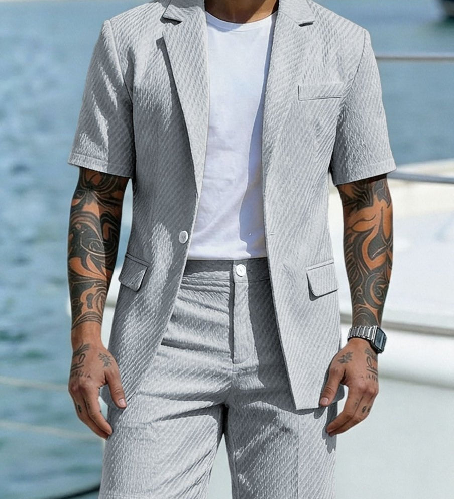 Herre Sommersæt i Smart Casual Stil med Shorts