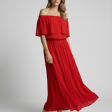 Amarisa Off-Shoulder Maxi Kjole – Luftig Lang Sommerkjole