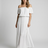 Amarisa Off-Shoulder Maxi Kjole – Luftig Lang Sommerkjole