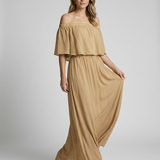 Amarisa Off-Shoulder Maxi Kjole – Luftig Lang Sommerkjole
