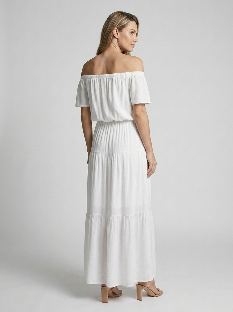 Amarisa Off-Shoulder Maxi Kjole – Luftig Lang Sommerkjole