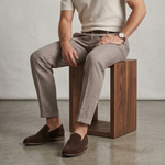 Herre loafers med mokkasindetalje, lav hæl og slip-on-design