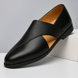 Mocassins unisexes à dessus texturé, bout rond et talon plat
