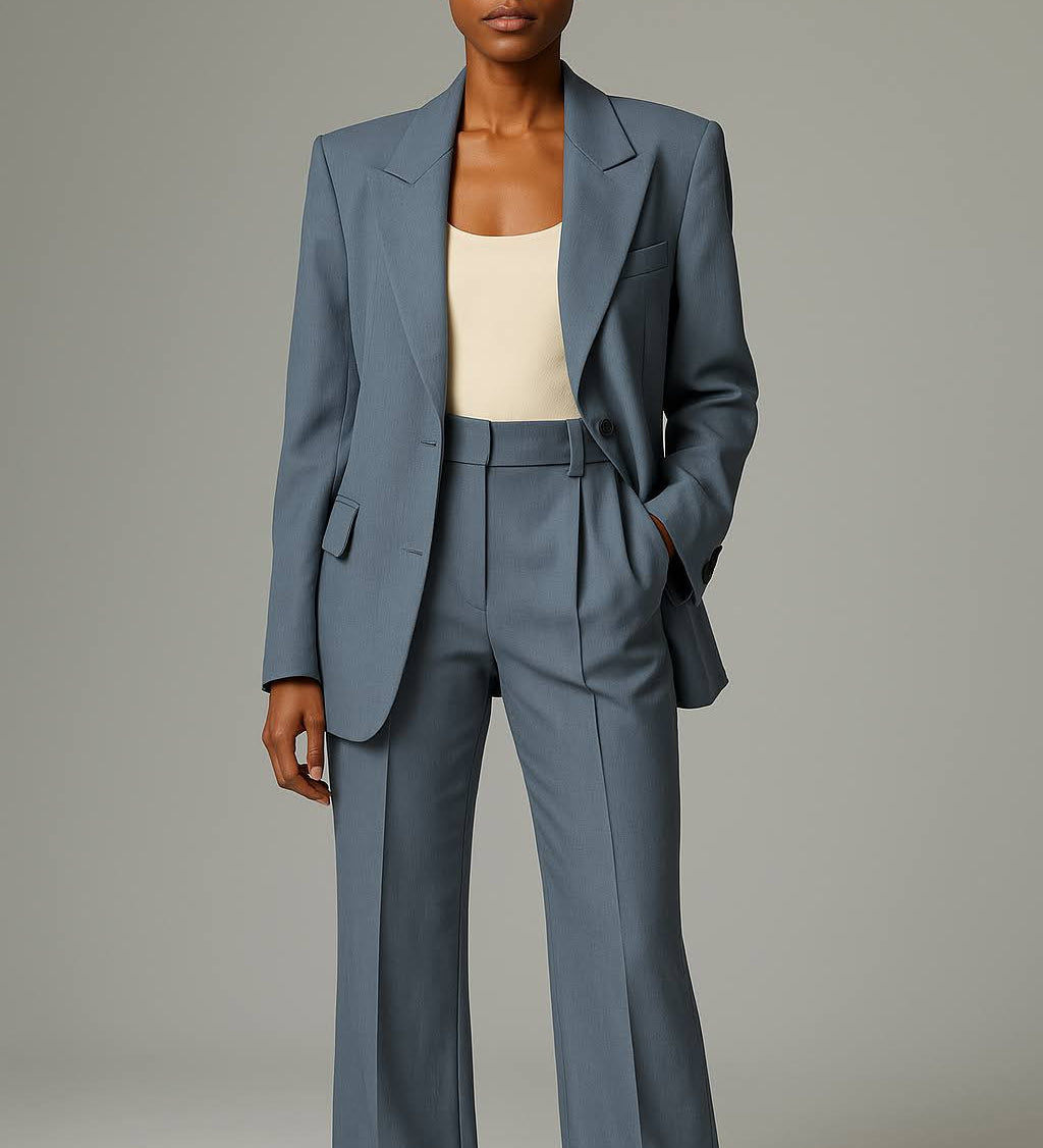 Ensemble deux pièces femme blazer et pantalon coordonnés