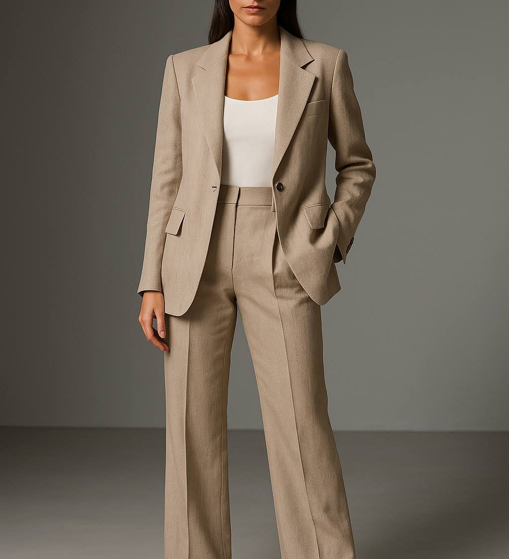 Ensemble deux pièces femme blazer et pantalon coordonnés