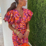 Gwen | Farverig sommerkjole med chic snit