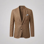 Herreblazer med reverskrave, knapper, brystlomme og forlommer
