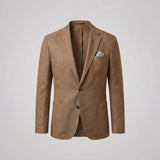 Herreblazer med reverskrave, knapper, brystlomme og forlommer