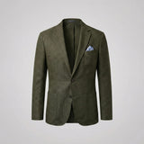 Herreblazer med reverskrave, knapper, brystlomme og forlommer