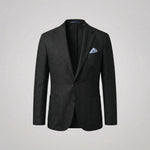 Herreblazer med reverskrave, knapper, brystlomme og forlommer