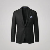Herreblazer med reverskrave, knapper, brystlomme og forlommer