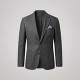 Herreblazer med reverskrave, knapper, brystlomme og forlommer