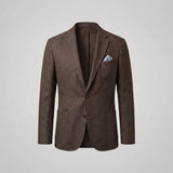 Herreblazer med reverskrave, knapper, brystlomme og forlommer