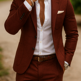 Anders | Herre Hør Jakkesæt Slim Fit | Blazer + Bukser