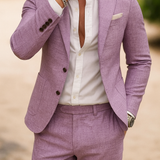 Anders | Herre Hør Jakkesæt Slim Fit | Blazer + Bukser
