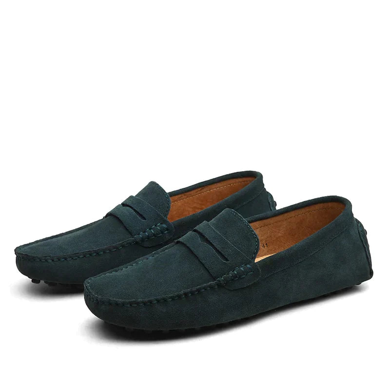 Loafers Herre i Suede-Look – Mokkasin Stil med Blødt Foer