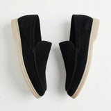 Loafers Herre i Velour-Look – Mokkasin Syning med Gummisål