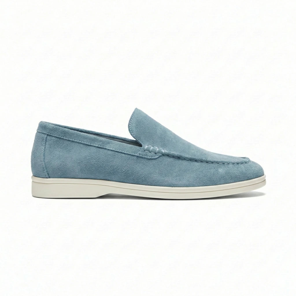Loafers Herre i Velour-Look – Mokkasin Syning med Gummisål