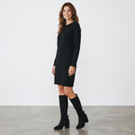 Bottes femme noires hauteur genou à talon bloc et zip