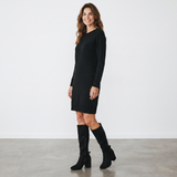 Bottes femme noires hauteur genou à talon bloc et zip