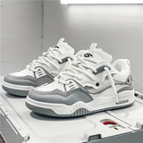 Herre sneakers med snørebånd, paneldesign og kraftig sål